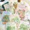 180pcs Scrapbooking Stickers Zubehör Set,Bullet Journal Zubehör Transparent Plants Journal Stickers Decorative Stickers for Scrapbook, Diary, Photo Album, Mobile Phone Case, Calendar, Notebook,
