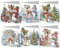 DIY 5D Diamond Painting Grußkarte mit Umschlag, 5D Diamant Malerei Weihnachten Karten Geburtstag Karte Weihnachtskarte Diamant Painting Geschenkkarte Weihnachtsdeko (6Pcs B)