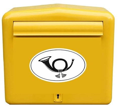 Posthorn Aufkleber Briefkasten Aufkleber Symbol Aufkleber (RPMt6/11 (10cm)