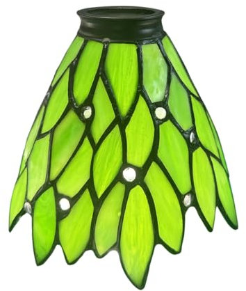 Tiffany Buntglas-Lampenschirm. HMJ6043 (Grün)