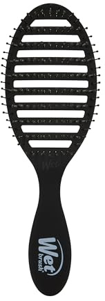 Wet Brush Speed Dry Hair Brush, Black Frost - Vented Design & Soft HeatFlex Bristles Are Blow Dry Safe - Ergonomic Handle Manages Tangles - Pain-Free Hair Accessories