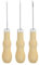 3 Pièces Alène en Cuir, Poinçon à Coudre, Machine à Coudre en Cuir Ronde à Manche en Bois Outil de Poinçon en Forme de Gourde Poinçon en Cuir Bricolage Outil de Couture à la Main