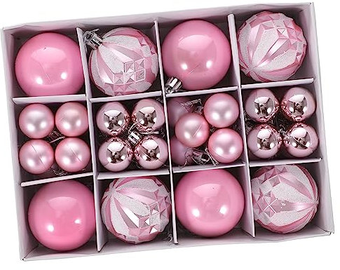 MAGICLULU 40stücke Weihnachtsbaumkugeln Kunststoff Hängende Deko Bälle Für Fenster Tür Weihnachtsdeko