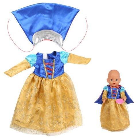 IKOPFLN Puppenprinzessinnenkleid, Puppenkleidung 43 cm, für 43cm Puppen, 1 Satz