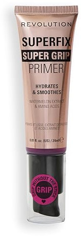Revolution Superfix Grip Primer - Base hydratante et lissante - Formule gel pour maquillage longue tenue - Vegan & Cruelty-Free - 24 ml
