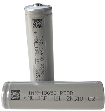 Molicel 3000mAh Button Top P30B 18650 Rechargeable Battery. Grade A, High Capacity. Designed for Flashlights, Digital cameras, Torches, Handheld consoles, Speakers, Bluetooth speakers