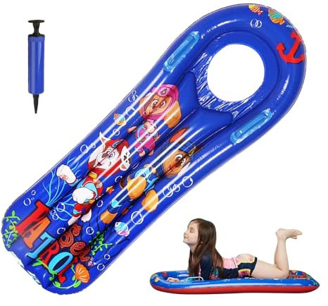 mizikuu Bodyboard Kinder, Aufblasbar Schwimmbrett Wakeboard Luftmatratze Kinder mit Griff Surfbrett Wellenreiter Hängematte Pool Float für Strand Schwimmbad Wasserrutschbahn