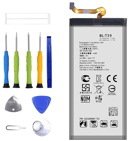 ERYNK LG G7 / LG G7 ThinQ/LG K30 (2019) Ersatz Akku, BL-T39 Akku Für LG G7 / LG G7 ThinQ/LG K30 (2019) LM-G710, G710,LM-G710V,LM-X320EMW, LM-X320ZMW Ersatzbatterie with Werkzeugsatz