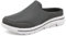 CELANDA Zoccoli e Sabot Donna Uomo Ciabatte Leggero Traspiranti Pantofole da Casa Comode Antiscivolo Scarpe da Giardino Spiaggia all'aperto, Grigio,45 EU