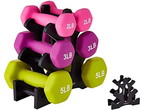Culnflun Dumbbell Rack, Triangular Dumbbell Rack Stand 3 Tier Weight Holder, 23x22.5x8.5cm Home Gym Exercise (Dumbbells not included)
