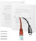 2 Pcs Cable Brush Plate, Cable Entry Cover, Brush Wall Plate, White Wallplate with White Brushes for Covering Outlets, Receptacles and Tidying Cords