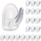 Nogeqi 20 PCS Transparent Self Adhesive Sticky Hooks Without Nails Drill, Small Acrylic Wall Hooks Stick on for Hanging with Non Marking Sticker for Kitchen Bathroom Bedroom Office Use