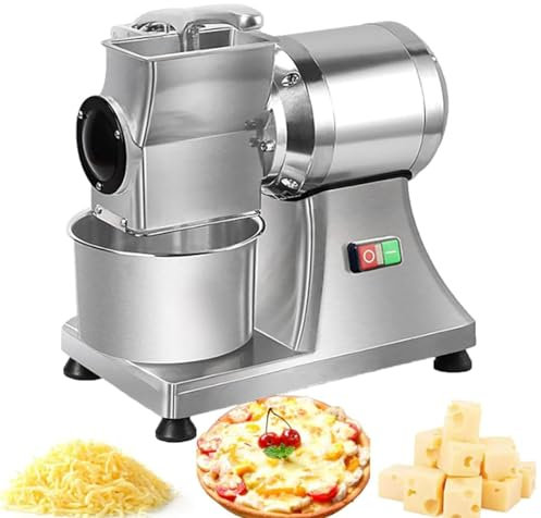 Elektrische Käsereibe, kommerzielle Käse-Butter-Brotkleie-Großreibe, Käsehobel-Reibe, rostfreie Reibemaschine, 40 kg/Stunde Durchsatz für Käse-Butter-Brotkleie