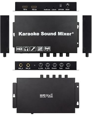 Sound Town Karaoke Mixer System with Digital Audio 3.5mm/HDMI input output for Smart TV, Media Box, PC Soundbar, Speaker, Amplifier,With adjusting the rever music/tone buttom