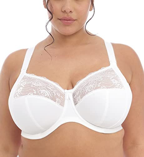 ELOMI Damen Energise Sports Bra: High Impact Support. Non-Compression Design, Racerback Option. Uk k, Us Sizes D-o BH, Weiß, 40GG