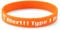 Komonee 10 x Medical Diabetes Wristband Alert Type 1 Diabetic Orange Silicone Ice Emergency Bracelet