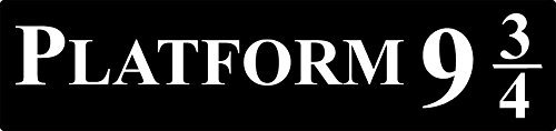 FSSS Ltd Plastic platform 9 3/4 sign plaque wizard express railway train station gift diy (BLACK, LARGE)