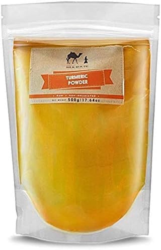 Silk Route Spice Company Turmeric Powder 500g Resealable Pouch High Grade Clean Treated Bulk Turmeric Powder