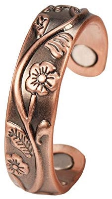 Wollet Magnetischer kupferner Ring für Frauen-Arthritis-Blumen-Entwurfs-justierbares gesundes (CPR-0937)