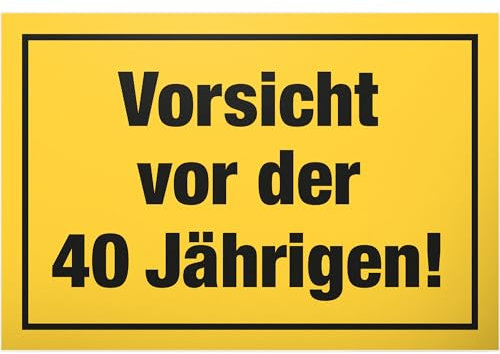 DankeDir! Vorsicht vor der 40 Jährigen Schild - Geschenk Frauen 40. Geburtstag Geschenkidee Geburtstagsgeschenk Vierzigsten Geburtstagsdeko Partydeko Party Zubehör Geburtstagskarte