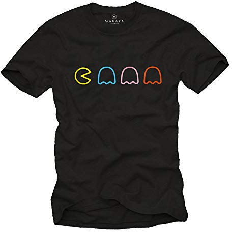 MAKAYA Vintage Gamer T-Shirt Herren Old School Game - Geschenke für Computer Nerds Man schwarz XL