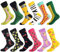 BONANGEL Chaussettes Homme Fantaisie Lot Chaussette Homme en Coton,Chaussettes et Multicolores,Cadeau Homme taille unique multicolor (12pairs-Crocodile)