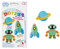 Diamond Dotz DTZ12-022 Diamond Dotzies Sticker Set Weltraum, 3 glitzernde Aufkleber zum Selbstgestalten und Verzieren, ideal für Kinder und Anfänger