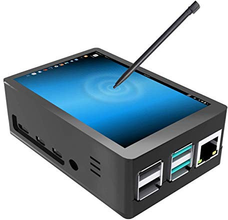 JUN-ELECTRON for Raspberry Pi 4 Touch Screen with Case, 3.5 inch Touchscreen with Fan, 320x480 Monitor TFT LCD Game Display