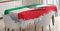 ABAKUHAUS Italien Tischdecke, Italienische Flagge Bunte Grunge, Druck mit Klaren Farben ohne Verblassen Waschbar für innen oder Außen Bereich, 140 x 240 cm, Rot Grün