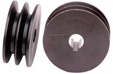 Pro-Lift-Werkzeuge Keilriemenscheibe: SPB 150 x 28 zweirillig Riemenscheibe 28mm Bohrung Elektromotor Welle 150mm Wirkdurchmesser