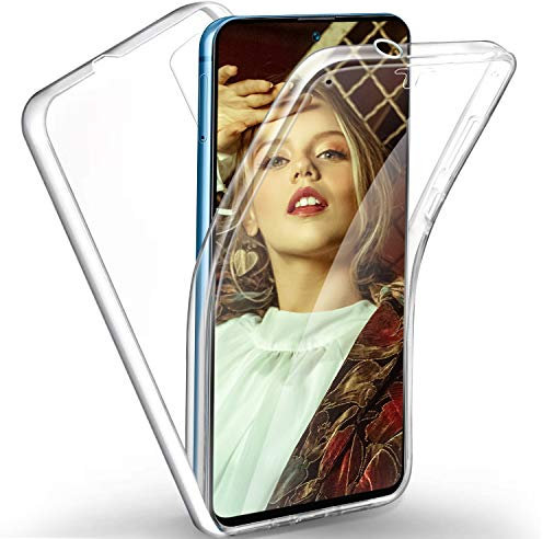 360 Grad Handyhülle kompatibel mit Samsung Galaxy S20 FE / S20 FE 5G / S20 Lite Hülle, Transparent Silikon Crystal Full Schutz Cover [Hart PC Zurück + Weich TPU Vorderseite] Vorne und Hinten Case