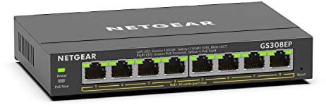 NETGEAR 5-Port Gigabit Ethernet Unmanaged PoE+ Switch (GS305EP): mit 4 PoE+ bei 63 W, Desktop- oder Wandbefestigung