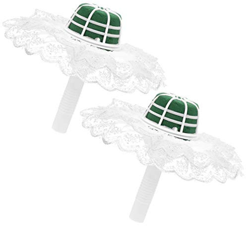 SOIMISS 2 Stücke Blumenstrauß Halter Brautstraußhalter Braut Bouquet Halter Griff Steckschaum für Blumen Steckmasse Frischblumen Trockenblumen Hochzeit Blumenarrangement (Deckel zufällig Farbe)