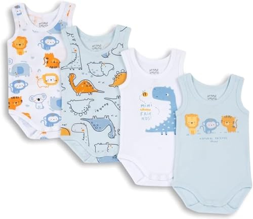 Chicco Baby - Jungen Body Ärmellos aus 100% Baumwolle Mit Praktischer Öffnung NOS_2