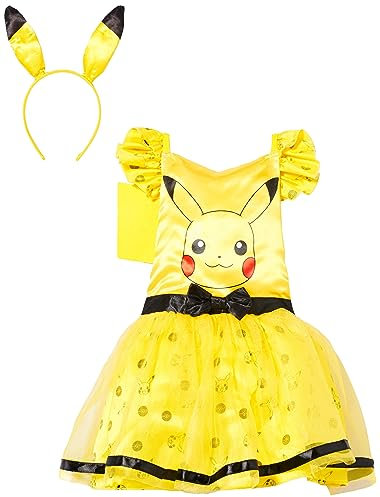(PKT) (9911598) Child Girls Pikachu Costume Dress (8-10yr)