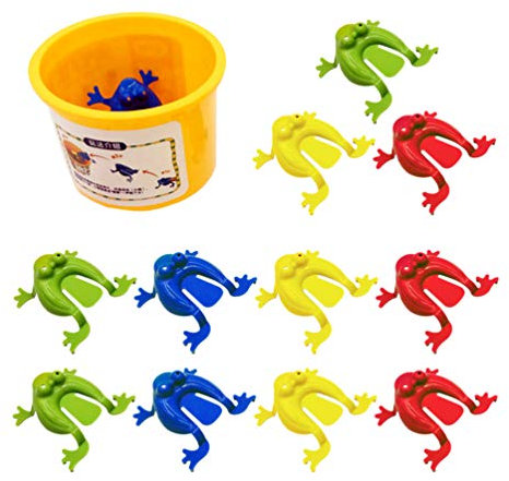 TOYANDONA 12Pcs Springen Leap Frösche Spielzeug Frösche Springen Spielzeug Springen Frösche für Kinder Party Favors Ostern Goody Bag Füllstoffe Geburtstag Party (Gelegentliche Farbe)