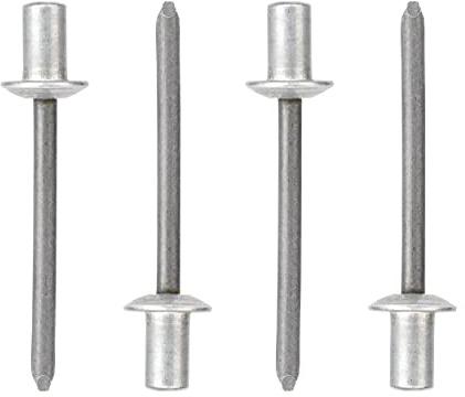 ISPINNER 50 rivetti ciechi in alluminio con estremità chiusa da 3/16 x 1/2, con mandrino in acciaio, 4,8 x 12 mm, confezione da 50