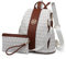 MKP COLLECTION Damen-Rucksack, Geldbörse, mehrere Taschen, Anti-Diebstahl-Rucksack, Reisen, Schule, Schultertasche, Handtaschen-Set, 2 Stück, 11.8 Lx5.5 Wx14 H, Leichter Damenrucksack