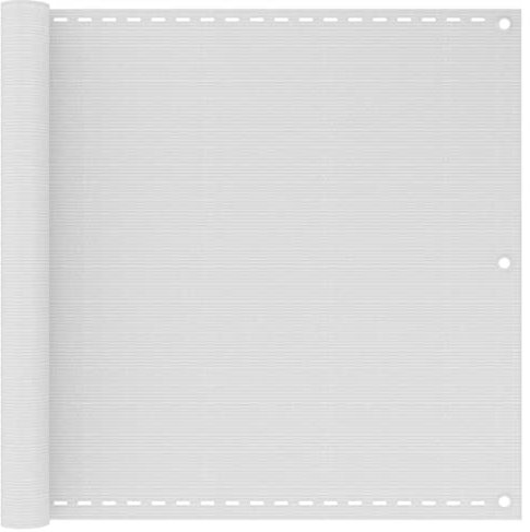 vidaXL Ecran de Balcon Brise-Vue Brise-Vent Store de Jardin Ecran de Protection Ecran d'Intimité Jardin Extérieur Blanc 90x300 cm PEHD