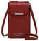 Aeeque Handytasche mit Geldbörse zum Umhängen, Handytasche zum Umhängen,Handy Umhängetasche Damen,Handy Tasche Umhänge PU-Leder, Umhängetasche Handy für Reisen/Party/Einkaufen - Bordeauxrot