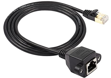 SinLoon Cable Ethernet RJ45 Cat8, Cable de red Cat8 de alta velocidad macho a hembra, Cable de conexión SFTP de 40Gbps 2000Mhz para servidor de módem enrutador (1M)