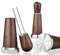 ICARER FAMILY WDT Tool Tamper à café 2 en 1 51 mm, distributeur expresso avec manche naturel (noyer), agitateur à café expresso en acier inoxydable 304 4 aiguilles (0,6 mm)