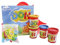 TINTA UNITA Set 4 Pezzi Pasta MODELLABILE DOH con 14 FORMINE E 2 Attrezzi
