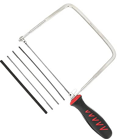 MichaelPro Scie à chantourner de 15,2 cm de profondeur, cadre de chantournage livré avec des lames de rechange, outil de travail du bois manuel | MP018006