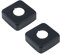 Dnyta 2 Stück 60 x 20 mm Duscharm Flansch Schwarz Ersatz Duschflansch Abdeckung Edelstahl Quadratische Rosette Abdeckung Platte für Duschkopfarme
