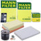 MANN-FILTER Inspektionspaket Filterset 1x Ölfilter, 1x Luftfilter, 1x Innenraumfilter, 1x Ölablassschraube mit Dichtring Kompatibel mit NISSAN QASHQAI (J10, NJ10, JJ10E), X-TRAIL II (T31)