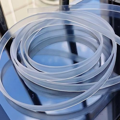 Striscia di silicone solido Striscia di tenuta per scatola luminosa a barra piatta 2 3 4 5 6 7 8 10 12 x 6 8 9 10 12 14 15 18 20 30 40 50mm 1m Trasparente-Trasparente,8mm,I,8mm