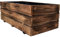 YOURSGARTEN Blumenkasten aus Holz| Pflanzkasten| Pflanzkübel aus Holz| Blumenkübel| Ohne Montage, 80x40x30cmH- F: Geflammtes Holz