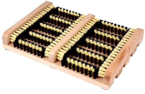 WOWGEEK Stiefelkratzer – Outdoor-Schuhwäscher, Reinigungsbürste, Politurreiniger, Bürstenmaschine, Holz, 0.5 Women/14.5 Wide Men