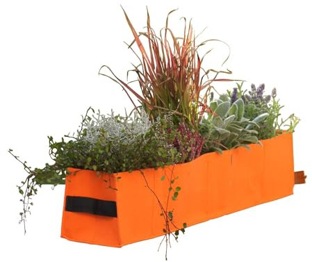 UNUS Jardinière de balcon en feutre Orange 79,5 cm